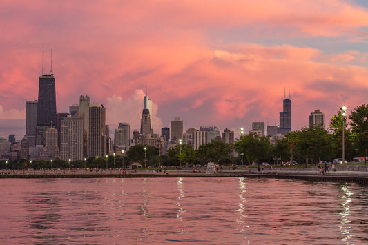 Chicago SkyBluePink Skyline